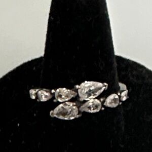 Pandora Silver Ring with Clear Stones